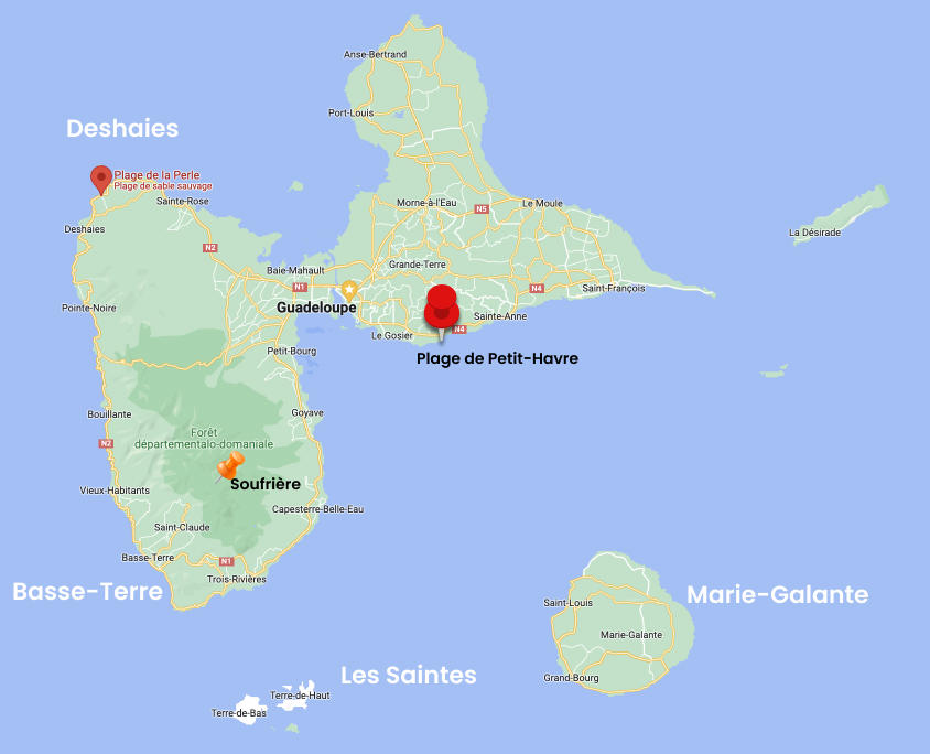 carte plage de petit havre