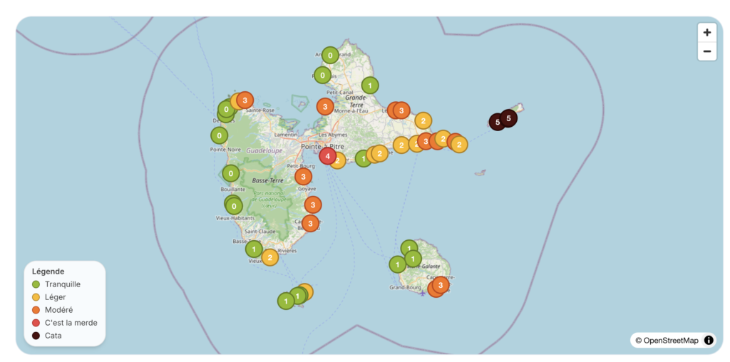 meteo sargasses guadeloupe